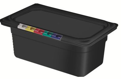 Гастроемкость 1/4 h=100 мм. 265*162 мм. 2,8 л. п/п черная /1/24/