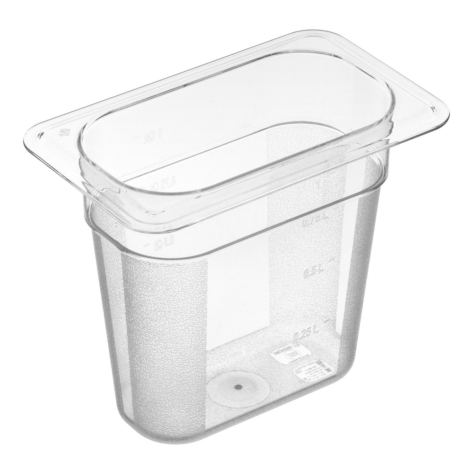 Гастроемкость 1/9 h=150 мм. 176*108 мм. 1,1 л. поликарб. прозрачная GP /1/54/