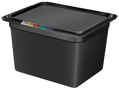 Гастроемкость 1/2 h=200 мм. 325*265 мм. 11,7 л. п/п черная /1/6/