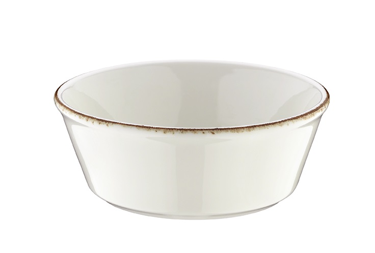 Салатник d=120 мм. 290 мл. h=47 мм. штабелир. Ретро коричневый край, форма Банкет Bonna /1/24/1296/ ВДОХНОВЕНИЕ