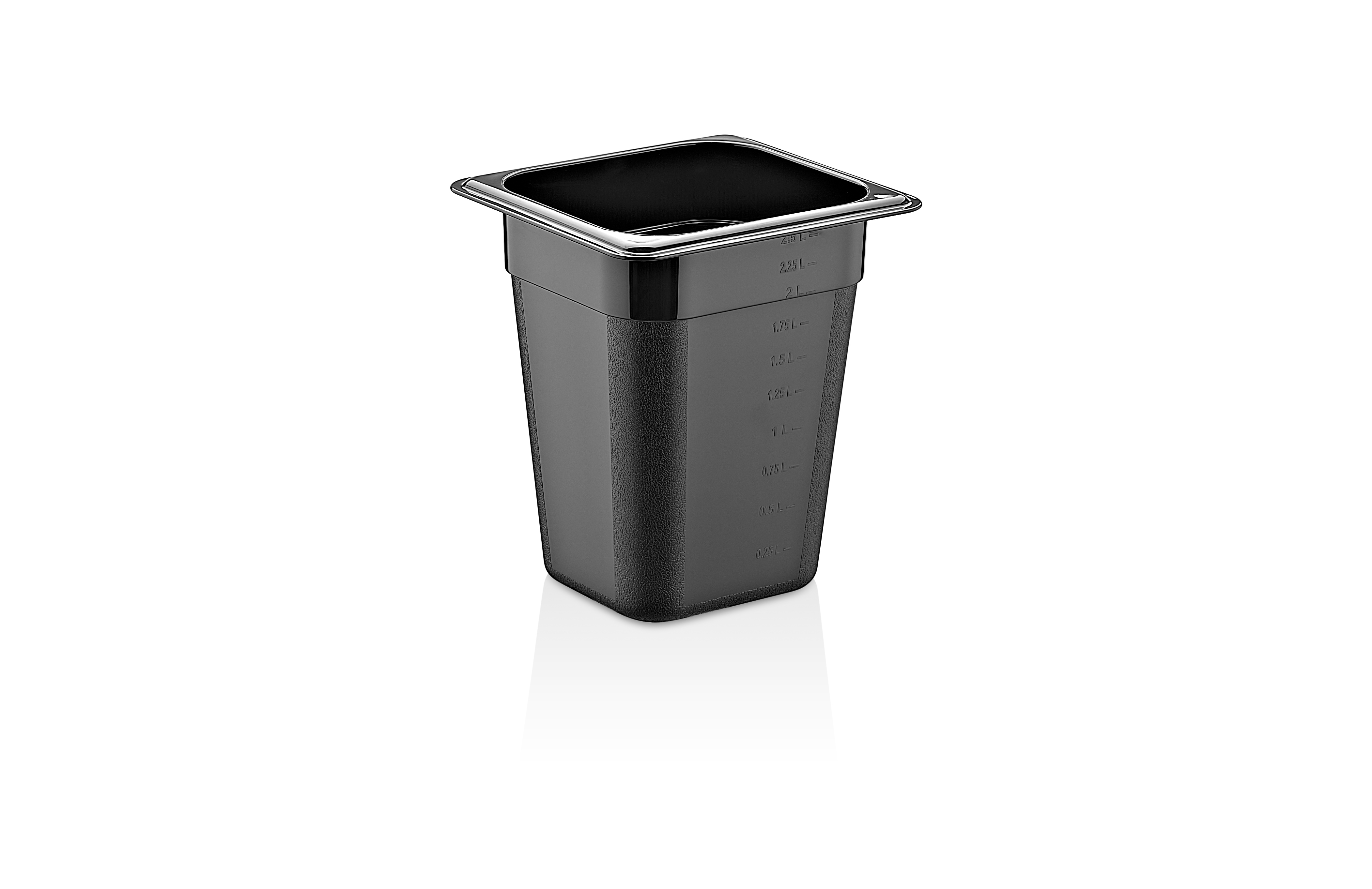 Гастроемкость 1/6 h=200 мм. 176*162 мм. 2,5 л. п/п черная GP /1/36/