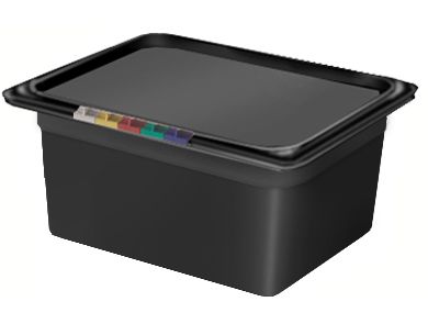 Гастроемкость 1/2 h=150 мм. 325*265 мм. 8,9 л. п/п черная /1/8/