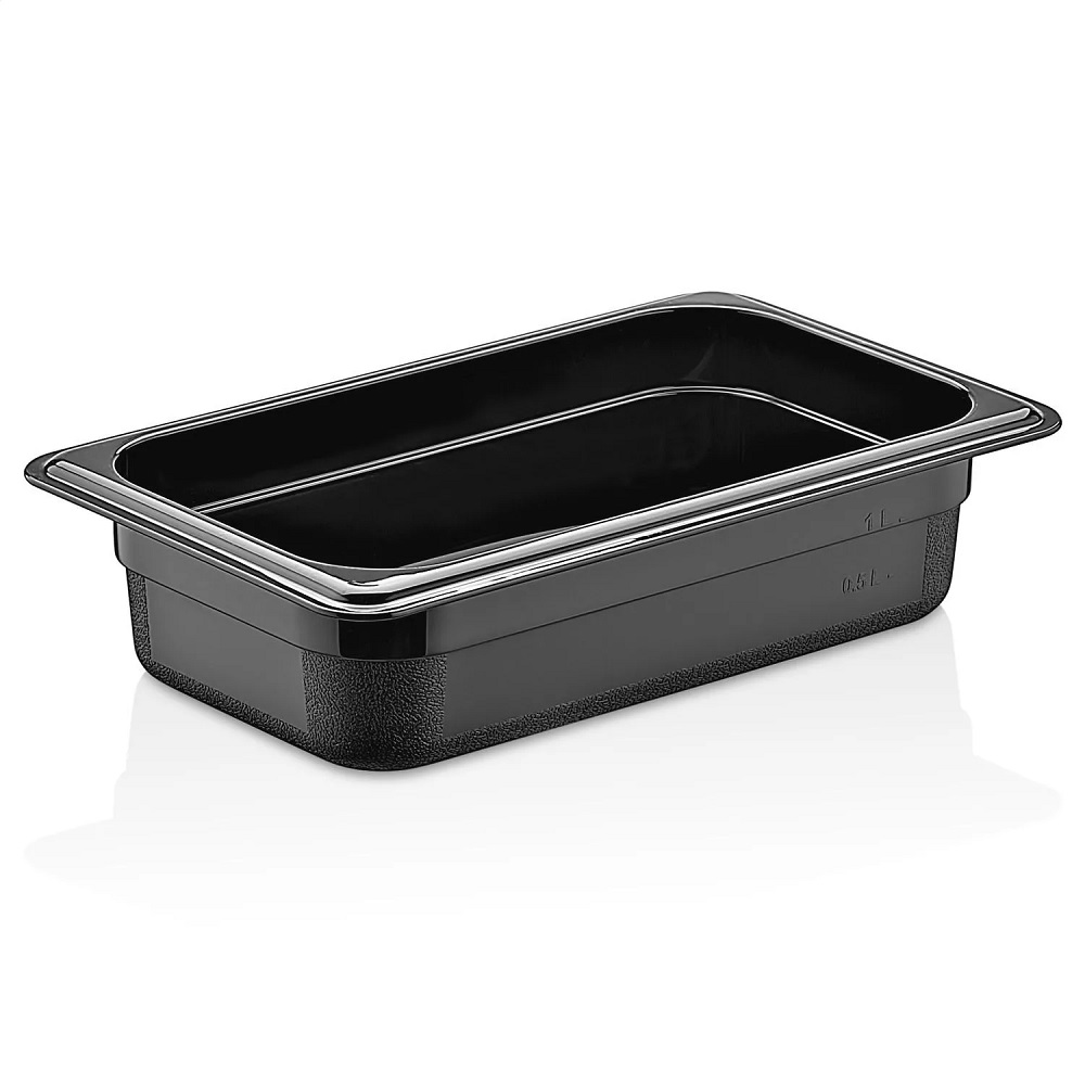 Гастроемкость 1/4 h= 65 мм. 265*162 мм. 1,5 л. п/п черная GP /1/24/