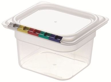 Гастроемкость 1/6 h=100 мм. 176*162 мм. 1,6 л. поликарб. прозрач. /1/12/