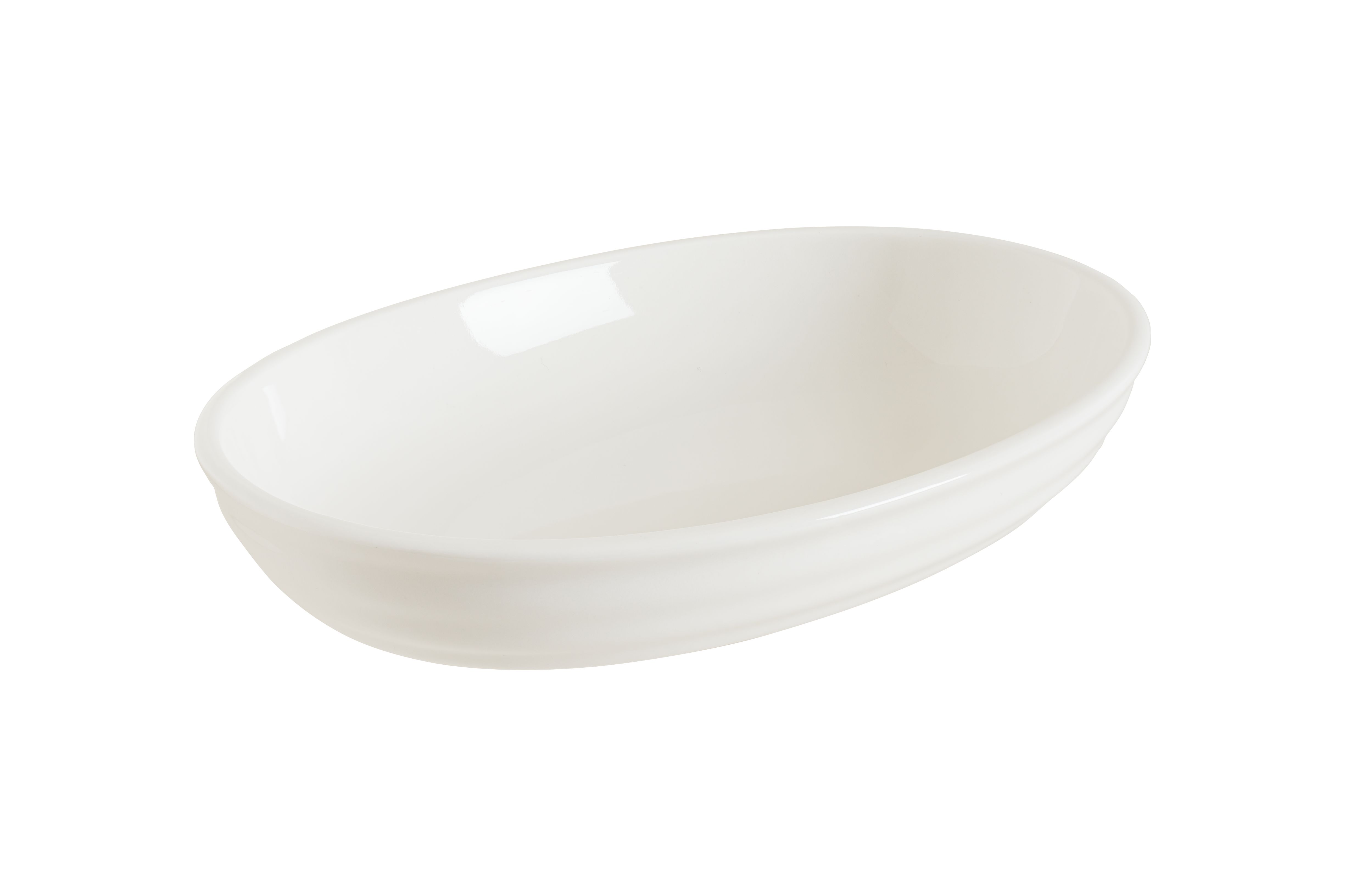 Блюдо овальное 150*110 мм. с бортом Белый, форма Потт Bonna /1/12/
