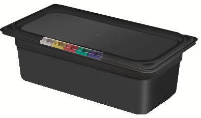 Гастроемкость 1/3 h=100 мм. 325*176 мм. 3,8 л. п/п черная /1/6/