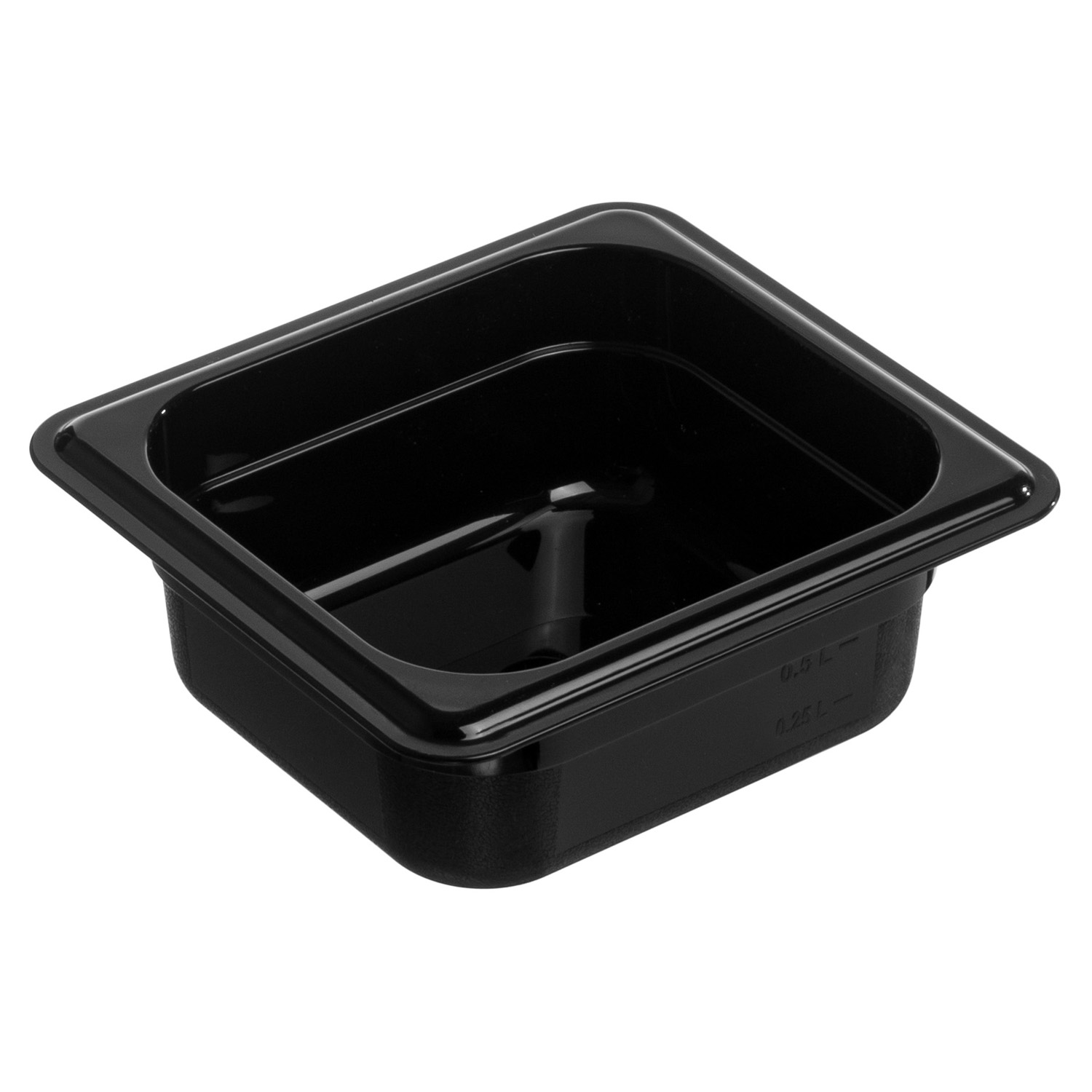 Гастроемкость 1/6 h= 65 мм. 176*162 мм. 1 л. поликарб. черная GP /1/36/