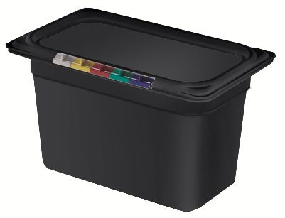 Гастроемкость 1/4 h=150 мм. 265*162 мм. 4 л. п/п черная /1/16/