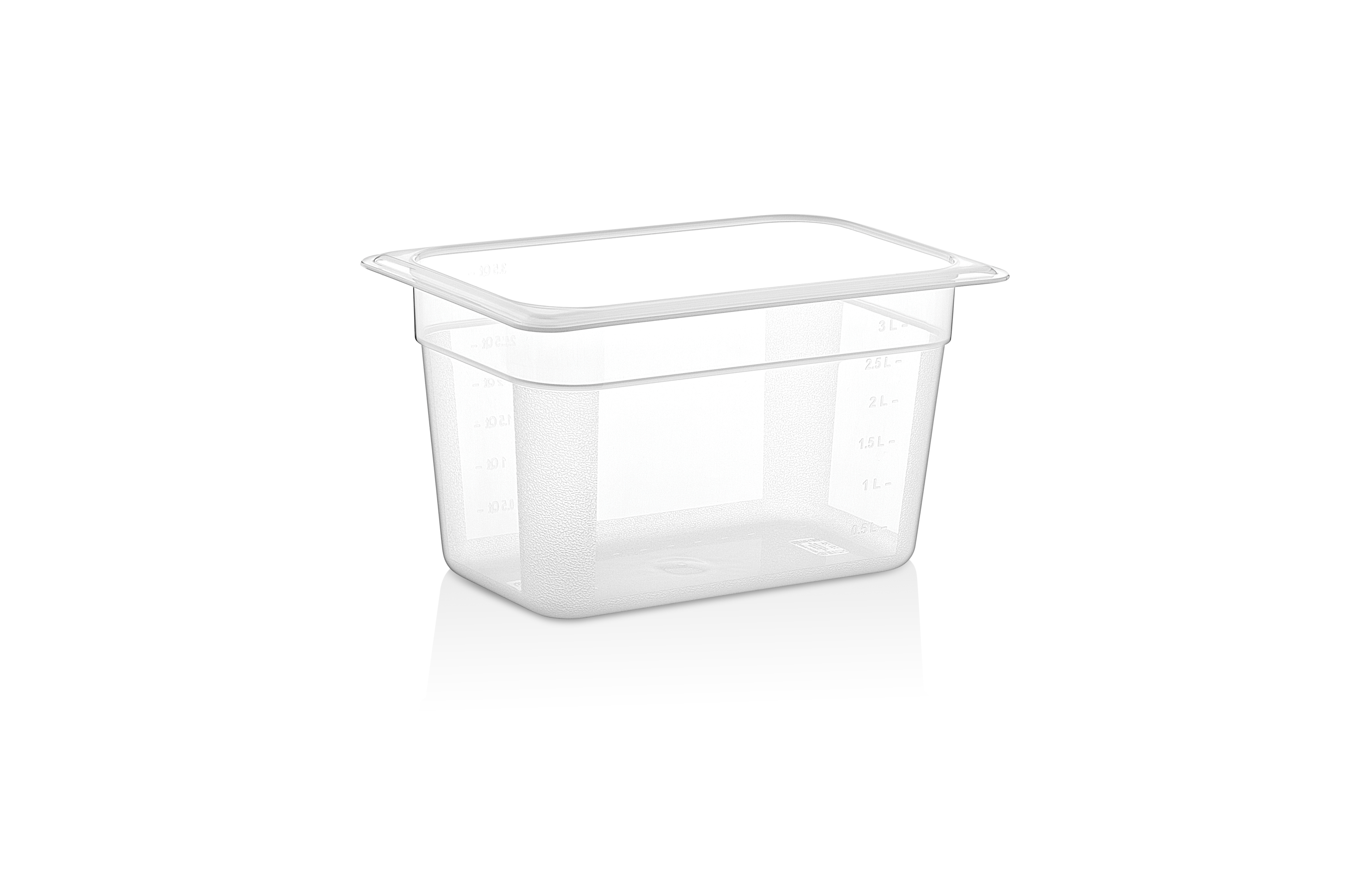 Гастроемкость 1/4 h=150 мм. 265*162 мм. 3,6 л. поликарб. прозрачная GP /1/24/