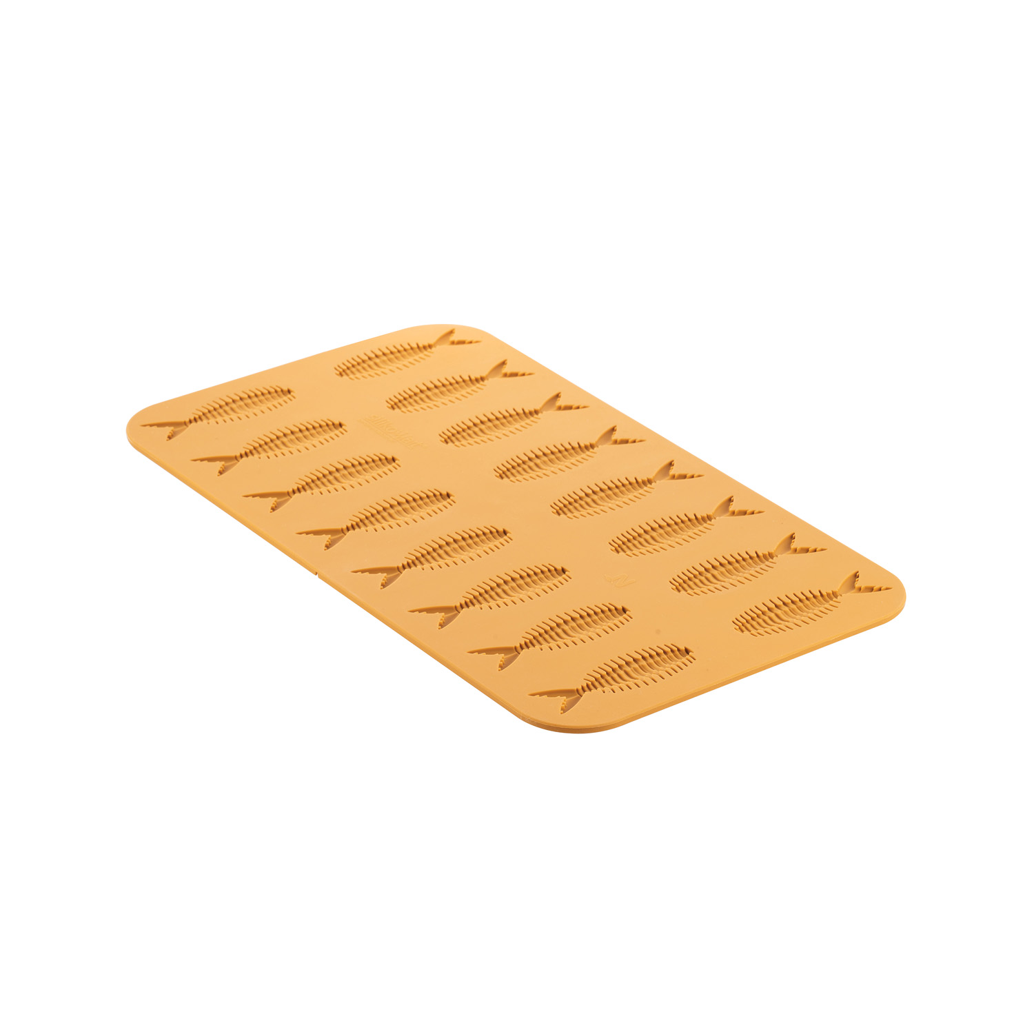 Форма для декора блюд 16 ячеек 4 мл. 104*35 мм. h=4 мм. Рыбья кость силикон Silikomart /1/10/