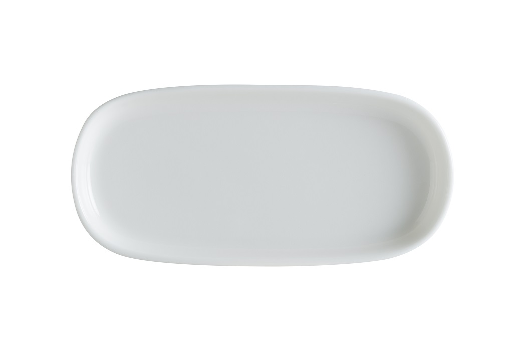 Блюдо овальное 140*65 мм. Белый, форма Хюгге Bonna /1/12/5856/