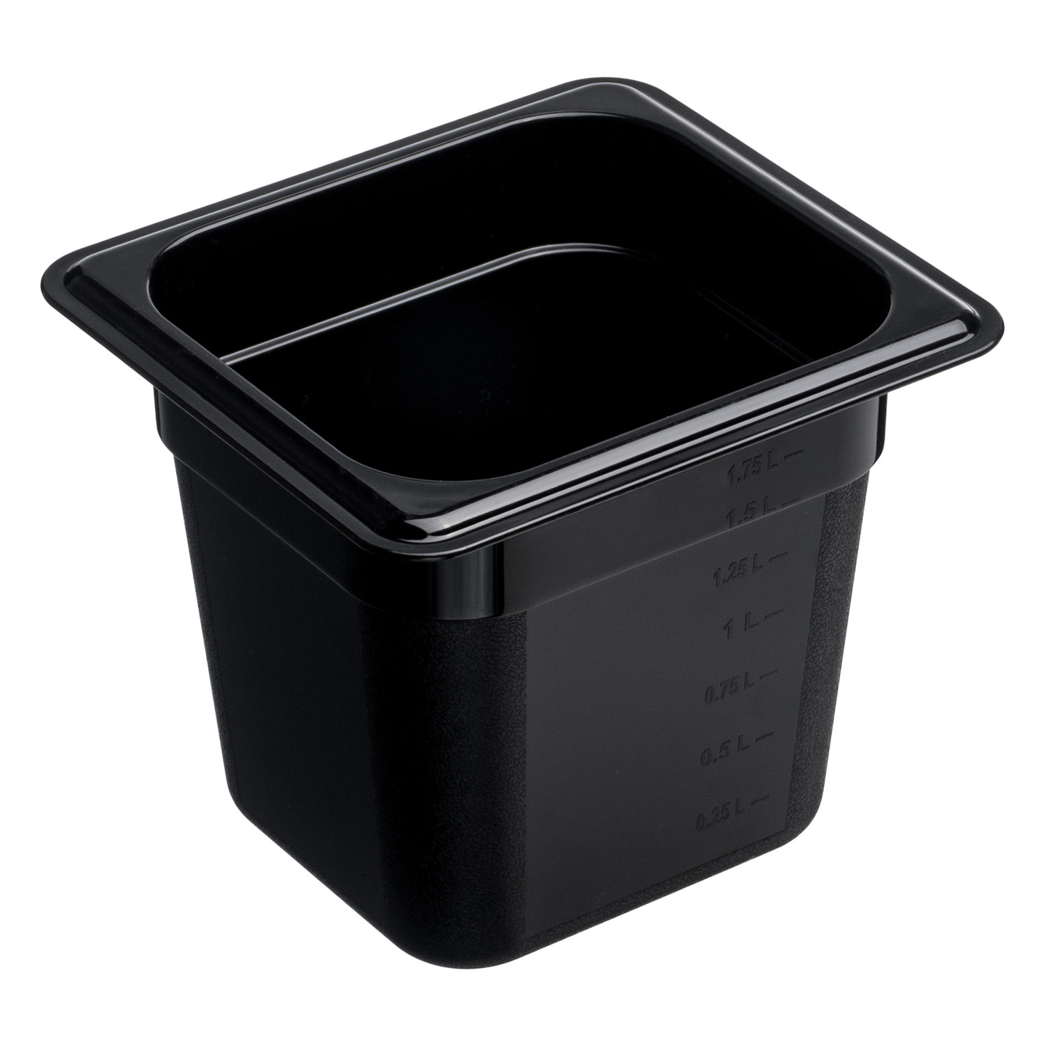 Гастроемкость 1/6 h=150 мм. 176*162 мм. 2,1 л. поликарб. черная GP /1/36/