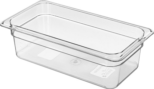 Гастроемкость 1/3 h=100 мм. 325*176 мм. 3,8 л. поликарб. прозрач. /1/6/