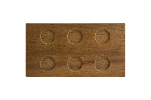 Доска для подачи прямоуг. 315*170*30 мм. бук (емкости см.описание) Bonna /1/4/696/