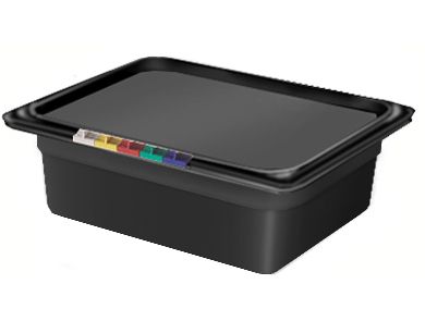 Гастроемкость 1/2 h=100 мм. 325*265 мм. 6 л. п/п черная /1/12/