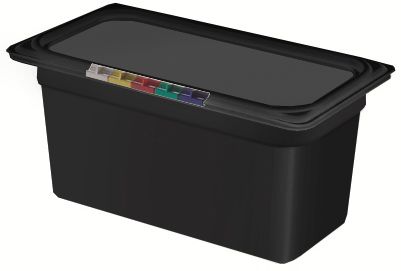 Гастроемкость 1/3 h=150 мм. 325*176 мм. 5,5 л. п/п черная /1/12/