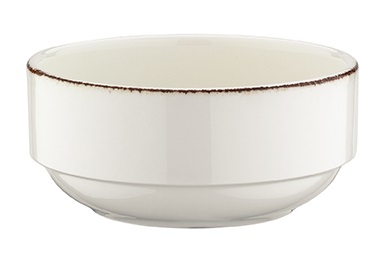 Салатник d=120 мм. 350 мл. h=53 мм. штабелир. Ретро коричневый край (тарелка подст.70317), форма Банкет Bonna /1/12/720/ ВДОХНОВЕНИЕ