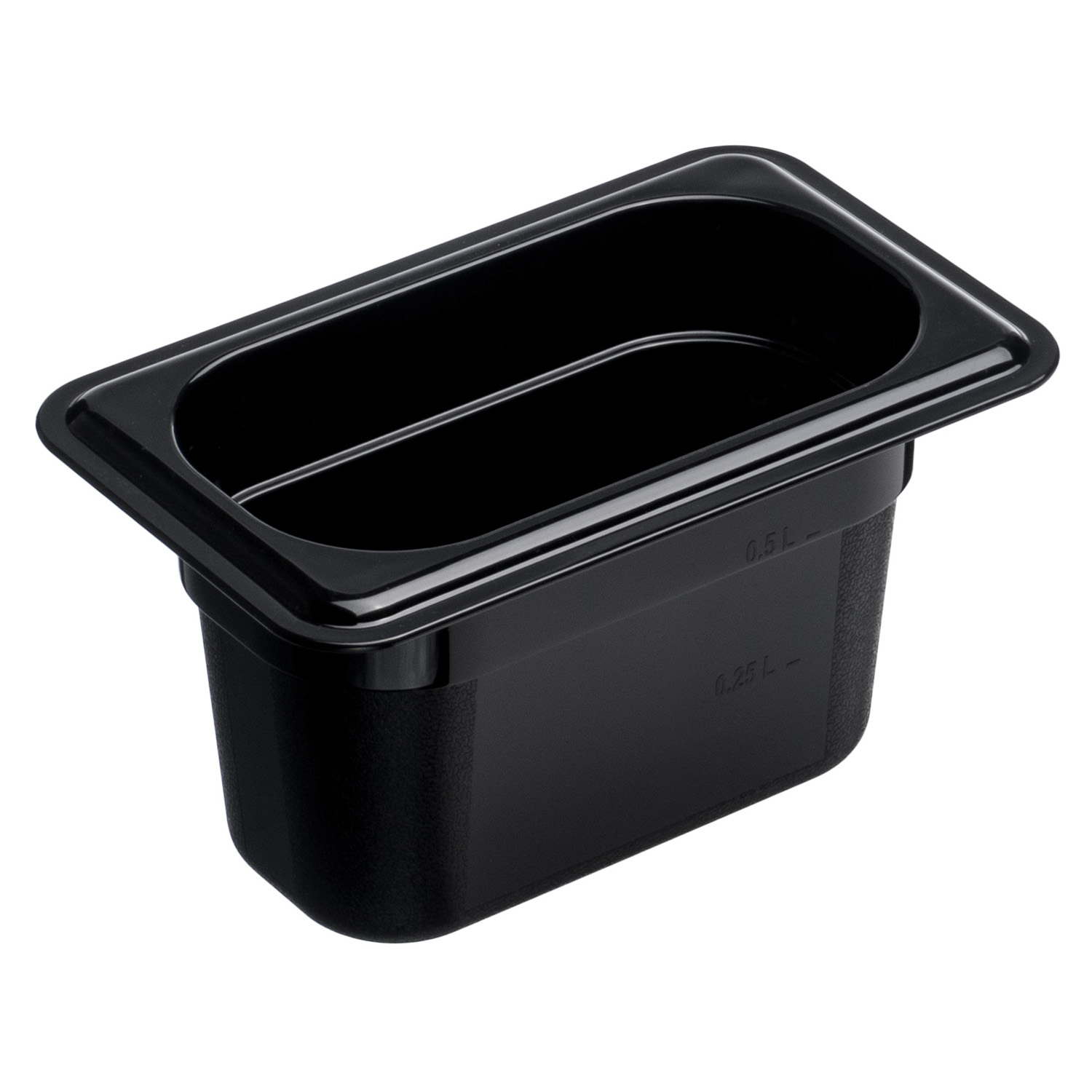 Гастроемкость 1/9 h=100 мм. 176*108 мм. 0,8 л. поликарб. черная GP /1/54/