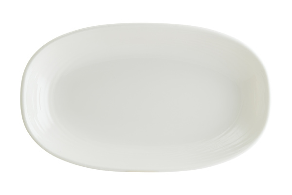 Блюдо овальное 240*140 мм. Белый Луп узкая полоска Bonna /1/12/1164/