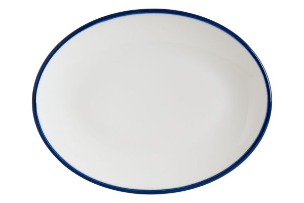 Блюдо овальное 250*190 мм. Линеа Синий, форма Мув Bonna /1/12/960/ ТП