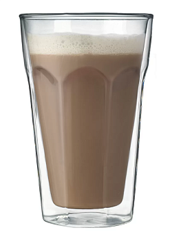 Кружка "Грани" 1 шт, 450 мл, термостойкое стекло, двойные стенки, P.L.