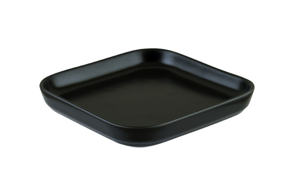 Тарелка квадр. 150*140 мм. без полей Черный, форма НотНит Bonna /1/6/864/