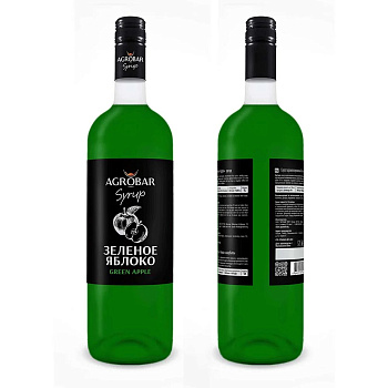 Сироп Зеленое яблоко (Green Apple Syrup) "AGROBAR»  1 л.