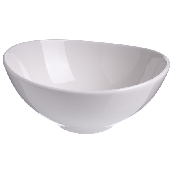 Салатник d=160 мм. 640 мл. h=70 мм. Белый, форма Агора Bonna /1/12/816/