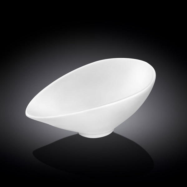 Салатник овальный 120*80 мм. 75 мл. h=50 мм. скошенный край Wilmax /1/6/96/