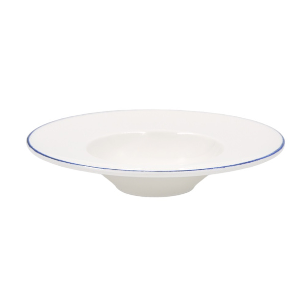 Тарелка для пасты d=280 мм. 400 мл. Ретро синий край, форма Банкет Bonna /1/6/396
