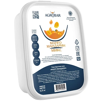 Пюре Манго/Мандарин 0.25 кг Агробар     