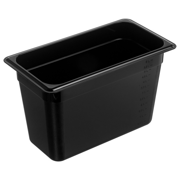 Гастроемкость 1/3 h=200 мм. 325*176 мм. 6,9 л. поликарб. черная GP /1/18/