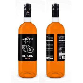 Сироп Персик «AGROBAR»  (Peach Syrup), 1 л.