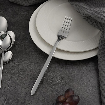 Вилка десертная, "NABUR" цвет серебро