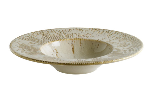 Тарелка для пасты d=280 мм. 400 мл. Снэл Песок, форма Банкет Bonna /1/6/396