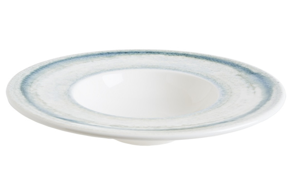 Тарелка для пасты d=280 мм. 400 мл. Ривус белая середина, форма Банкет Bonna /1/6/396/