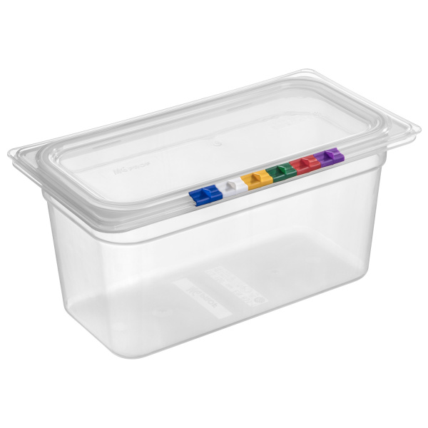 Гастроемкость 1/3 h=150 мм. 325*176 мм. 5,5 л. п/п прозрачная с крышкой MGprof /1/12/