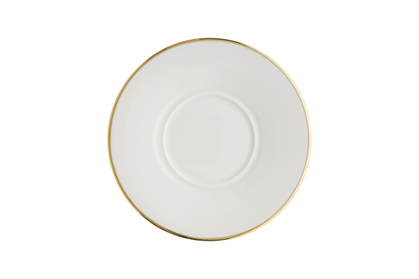 Блюдце d=120 мм. Золотая линия, форма Нит, тонкий край Bonna /1/6/