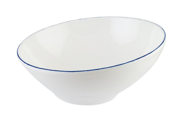 Соусник 60 мл. d=80 мм. h=30/46 мм. скошенный край Ретро синий край, форма Ванто Bonna/1/24/3456/