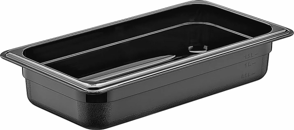 Гастроемкость 1/3 h= 65 мм. 325*176 мм. 2 л. поликарб. черная GP /1/18/