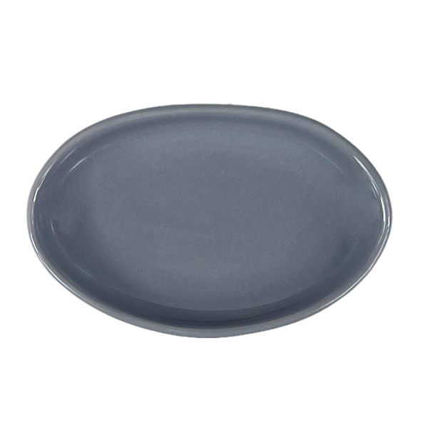 Блюдо овальное 150*100 мм. Серый, форма Крас волнистый край Bonna /1/12/