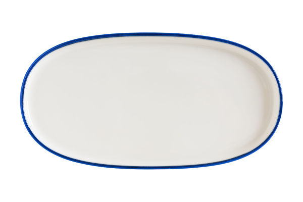 Блюдо овальное 210*100 мм. Линеа Синий, форма Хюгге Bonna /1/12/1116/