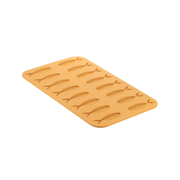 Форма для декора блюд 16 ячеек 4 мл. 104*35 мм. h=4 мм. Рыбья кость силикон Silikomart /1/10/