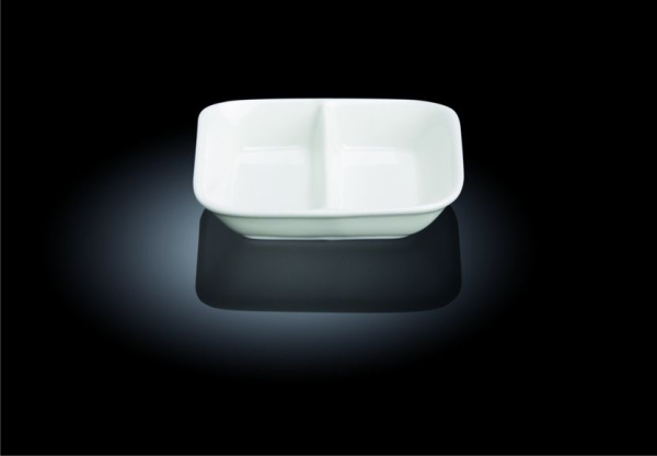 Блюдце для соуса 85*85 мм. 55 мл. двойное Wilmax /1/12/144/