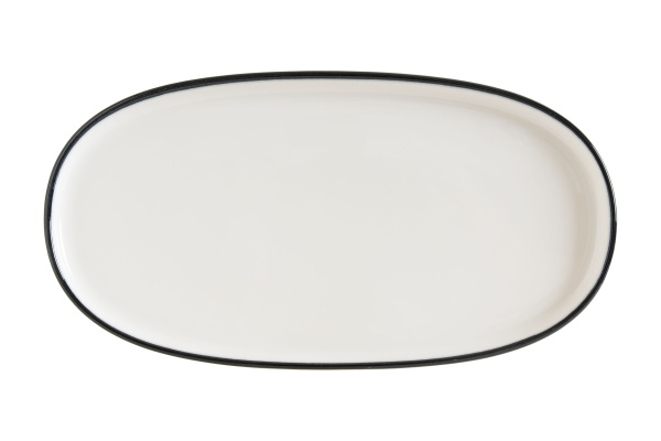 Блюдо овальное 210*100 мм. Линеа Черный, форма Хюгге Bonna /1/12/