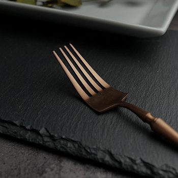 Вилка столовая, "1920-Copper" PVD покрытие,медный матовый цвет