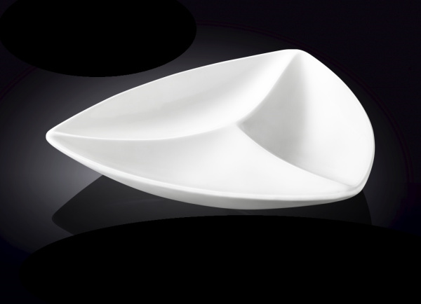 Менажница 3-х секц. 290*290 мм. h=45 мм. треугольная Wilmax /1/3/18/