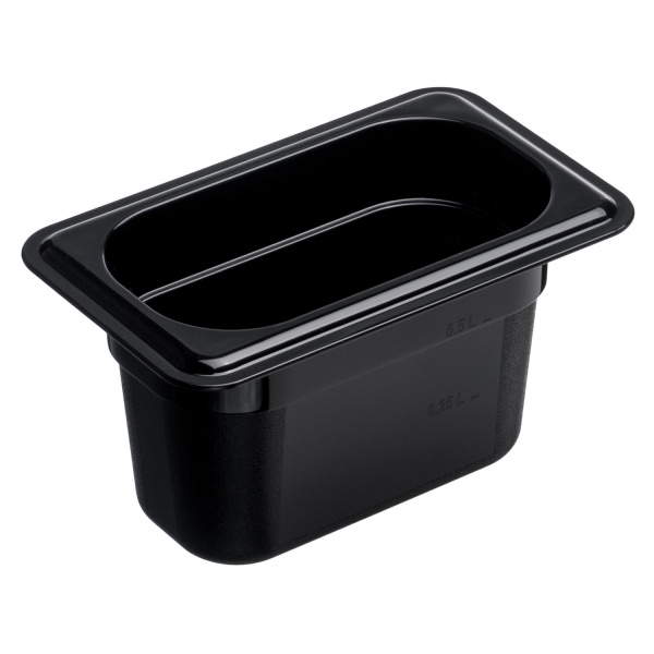 Гастроемкость 1/9 h=100 мм. 176*108 мм. 0,8 л. поликарб. черная GP /1/54/