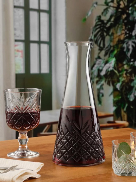 It’s wine o’clock!  _Perfect for elegant table settings, the Paşabahçe Timeless carafe and red wine glass not only enhance the aroma but also showcase