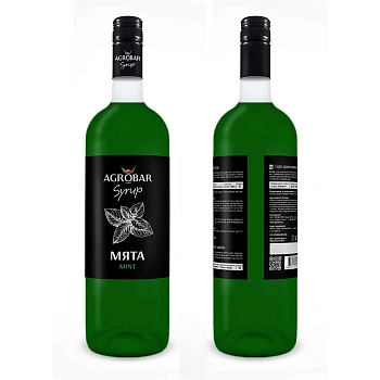 Сироп Мята «AGROBAR» (Mint Syrup), 1 л.